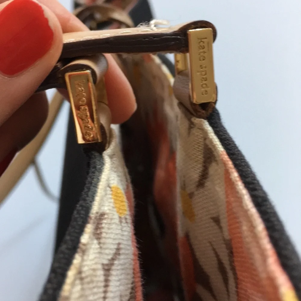 Kate Spade Linen Canvas with Monogram KS Vintage Handbag Tote